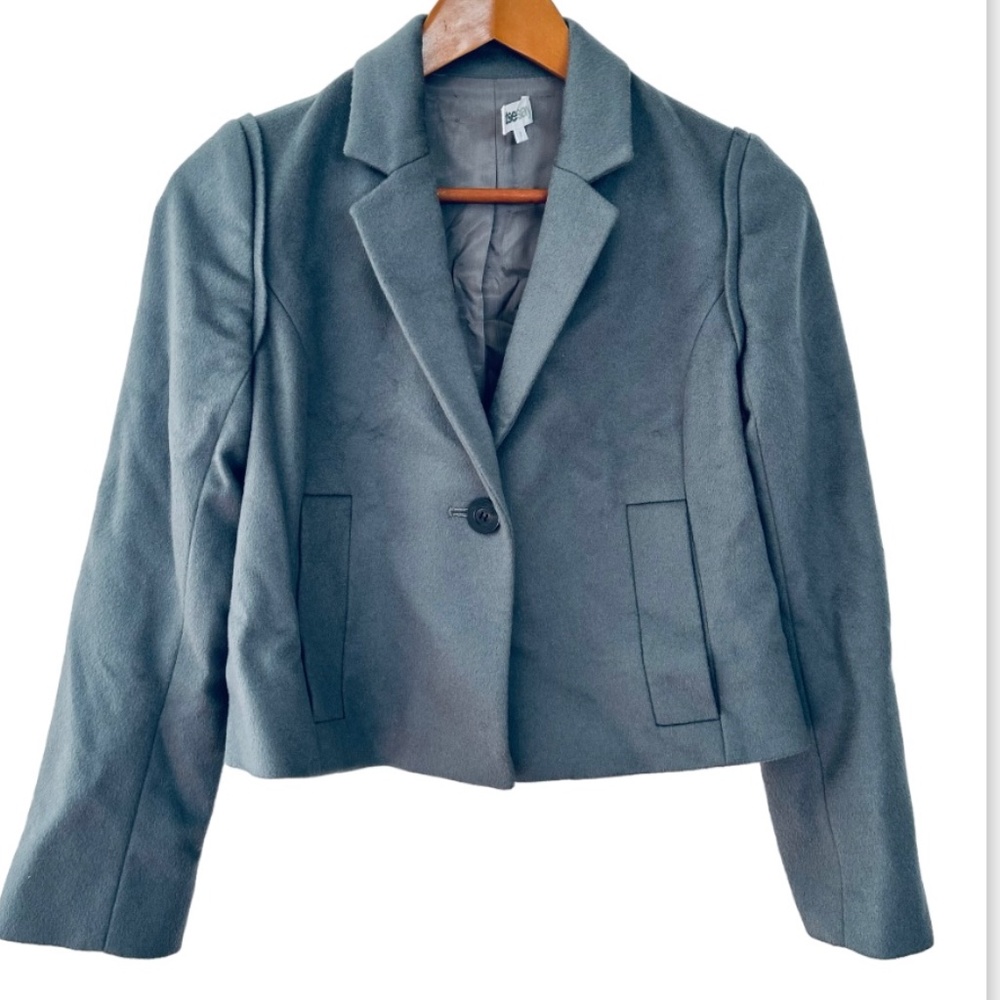 Tsesay blazer cropped gray size 2 wool
